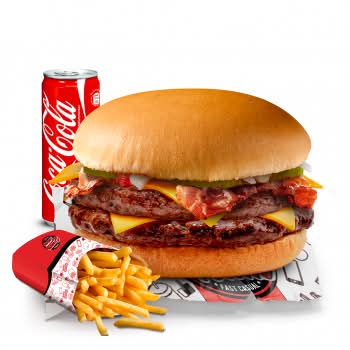 MENU DOUBLE CHEESE BACON