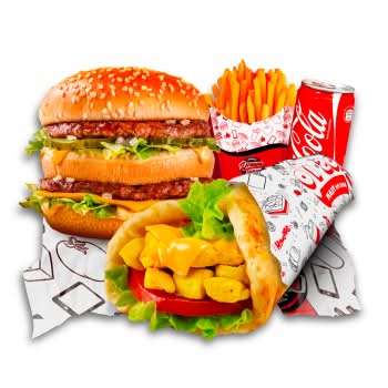 Formule Double Cheese Naan+Burger